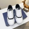Dior White-Black Leather Oblique Rhinestone Low-Top Sneaker