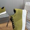 sy_no_E0362AD7291F5F0AF677489AFBDB98D6_2 Prada Olive Green Knit Mesh Casual Sneaker