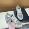 Prada Matcha Green Nylon and Suede Low-Top Casual Sneaker