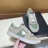 Prada Matcha Green Nylon and Suede Low-Top Casual Sneaker