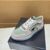 Prada Matcha Green Nylon and Suede Low-Top Casual Sneaker