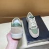 Prada Matcha Green Nylon and Suede Low-Top Casual Sneaker