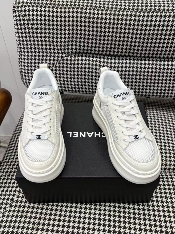 sy_no_E29F3D7C8EB93E2A53E033751083A51B_3 Chanel All-White Mixed-Material Platform Low-Top Sneaker with Mesh and CC Logo
