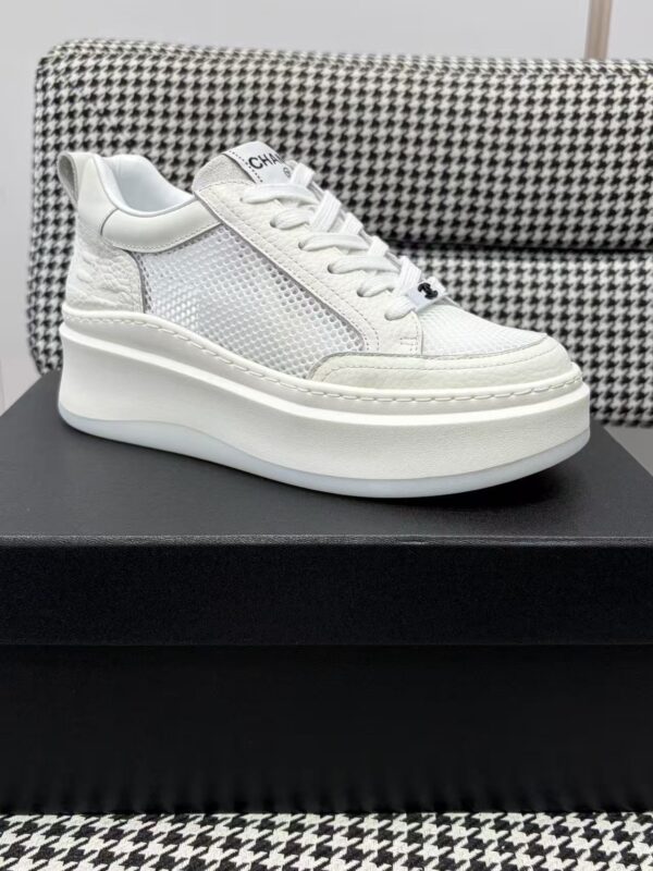 sy_no_E29F3D7C8EB93E2A53E033751083A51B_7 Chanel All-White Mixed-Material Platform Low-Top Sneaker with Mesh and CC Logo
