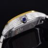 Cartier Sandus series automatic mechanical movement with diamond studded Roman scale waterproof men's watch Swiss watch gold dial stainless steel case