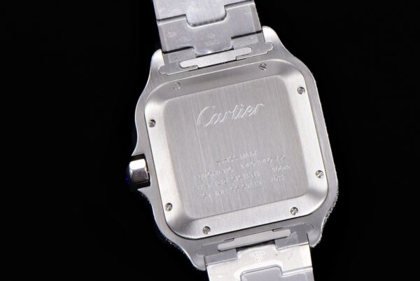 Cartier Sandus series automatic mechanical movement with diamond studded Roman scale waterproof men's watch Swiss watch gold dial stainless steel case