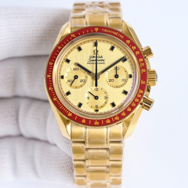 Omega Super Series Professional Lunar Watch Manual Mechanical Movement "Apollo 11" 50th Anniversary Lunar Landing Men's Watch Swiss Watch Yellow Dial
