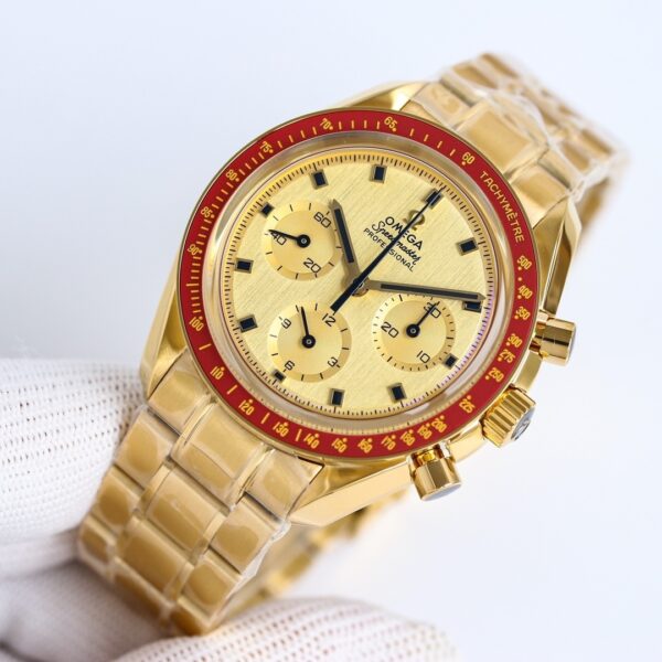 Omega Super Series Professional Lunar Watch Manual Mechanical Movement "Apollo 11" 50th Anniversary Lunar Landing Men's Watch Swiss Watch Yellow Dial