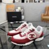 Chanel Red & Pink Chunky Sneaker with Interlocking CC Logo