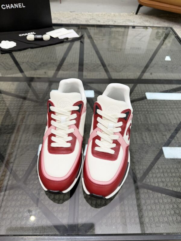 Chanel Red & Pink Chunky Sneaker with Interlocking CC Logo