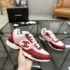 Chanel Red & Pink Chunky Sneaker with Interlocking CC Logo