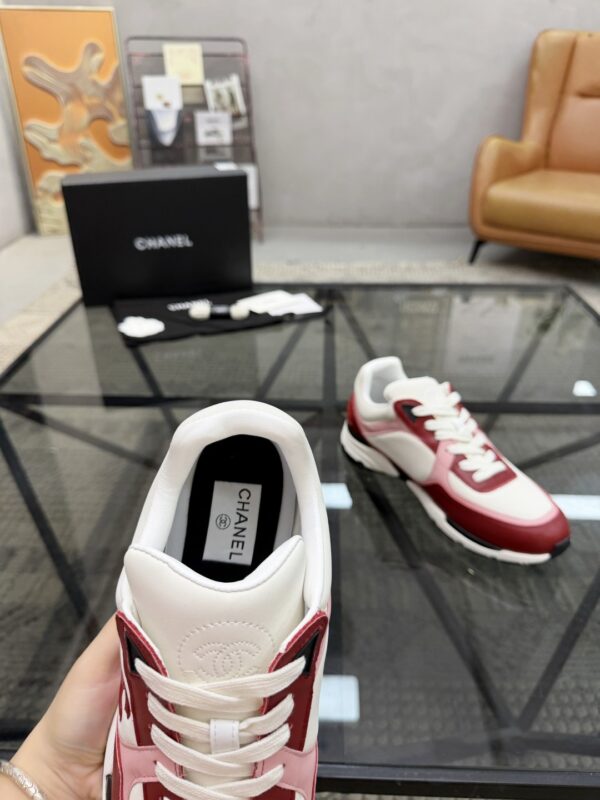 Chanel Red & Pink Chunky Sneaker with Interlocking CC Logo