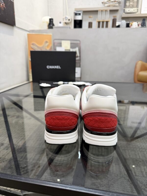Chanel Red & Pink Chunky Sneaker with Interlocking CC Logo