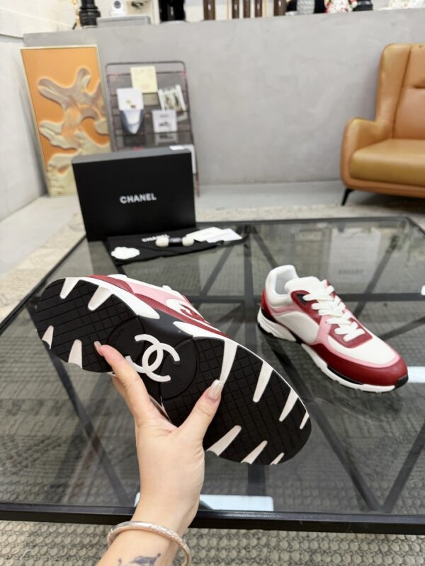 Chanel Red & Pink Chunky Sneaker with Interlocking CC Logo
