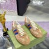 sy_no_E5A5D807F966029193279DF50B0E02A4_1 Gucci MAC8 GG Supreme Canvas & Suede Sneaker with Orange/Blue Web Stripe