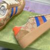 sy_no_E5A5D807F966029193279DF50B0E02A4_6 Gucci MAC8 GG Supreme Canvas & Suede Sneaker with Orange/Blue Web Stripe