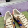 sy_no_E5A5D807F966029193279DF50B0E02A4_8 Gucci MAC8 GG Supreme Canvas & Suede Sneaker with Orange/Blue Web Stripe