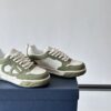 Dior Olive Green and White Leather CD Logo Low-Top Sneaker