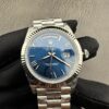 ROLEX Rolex Dog Tooth Ring Weekly Calendar Automatic Mechanical Movement Silver Dial 18K White Gold Case