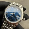 ROLEX Rolex Dog Tooth Ring Weekly Calendar Automatic Mechanical Movement Silver Dial 18K White Gold Case
