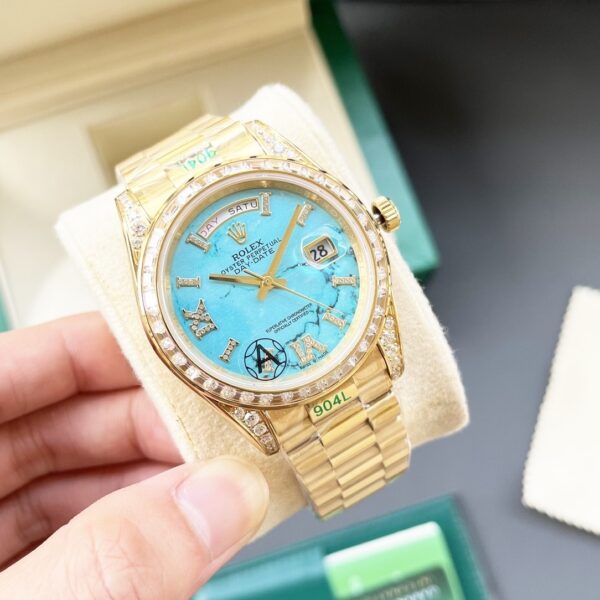 sy_no_E76901FBF06DD2C06726EEB0764AC6BA_2 ROLEX Rolex automatic mechanical movement with diamond rings, calendar type, 100 meter waterproof depth