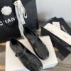 Chanel Black Quilted Leather Mary Jane Flat with Patent CC Logo