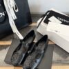 Chanel Black Quilted Leather Mary Jane Flat with Patent CC Logo