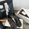 Chanel Black Quilted Leather Mary Jane Flat with Patent CC Logo