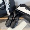 Chanel Black Quilted Leather Mary Jane Flat with Patent CC Logo