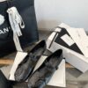 Chanel Black Quilted Leather Mary Jane Flat with Patent CC Logo