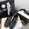 Chanel Black Quilted Leather Mary Jane Flat with Patent CC Logo