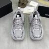 Chanel Silver Metallic Chunky Sneaker with Mesh and CC Logo
