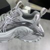 Chanel Silver Metallic Chunky Sneaker with Mesh and CC Logo