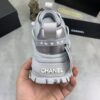 Chanel Silver Metallic Chunky Sneaker with Mesh and CC Logo