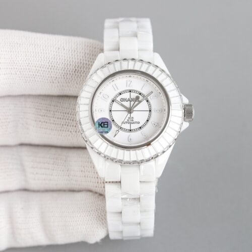 sy_no_E8EAE570DB6E5DB454BAC616B7527CBA_0 CHANEL J12 series 50 meter waterproof watch quartz movement ceramic strap white