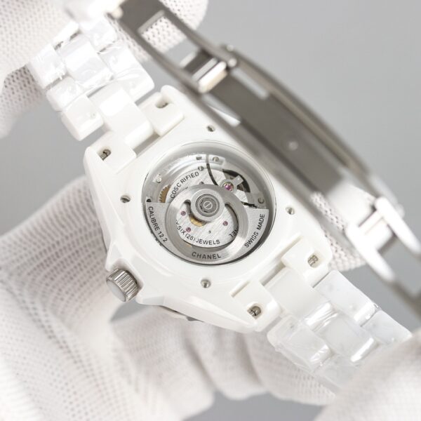 sy_no_E8EAE570DB6E5DB454BAC616B7527CBA_6 CHANEL J12 series 50 meter waterproof watch quartz movement ceramic strap white
