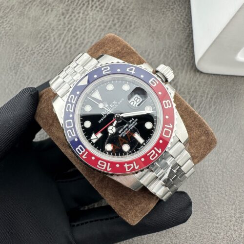 sy_no_E90793258B21E6AD484B1E3E63CA6D95_0 ROLEX Rolex Greenwich II Pepsi Circle Mechanical Movement Black Dial Oyster Steel Strap