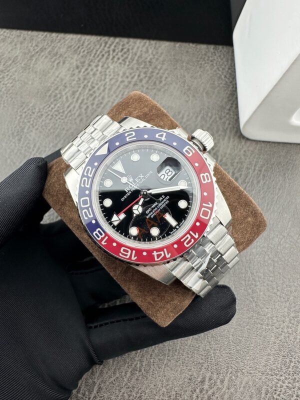 sy_no_E90793258B21E6AD484B1E3E63CA6D95_0 ROLEX Rolex Greenwich II Pepsi Circle Mechanical Movement Black Dial Oyster Steel Strap
