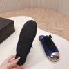Prada Navy Nylon Silver Toe Mule Sneaker
