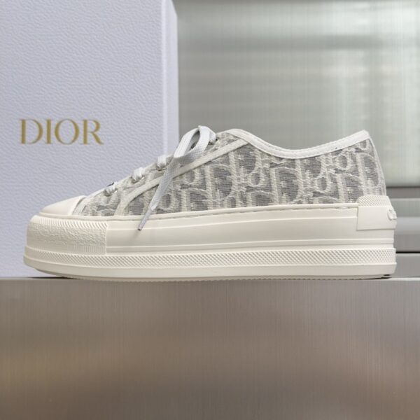 sy_no_EB099A60A9868E692C77390B46B00984_1 Dior Grey Oblique Jacquard Platform Low-Top Sneaker