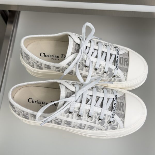 sy_no_EB099A60A9868E692C77390B46B00984_2 Dior Grey Oblique Jacquard Platform Low-Top Sneaker