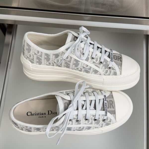 sy_no_EB099A60A9868E692C77390B46B00984_4 Dior Grey Oblique Jacquard Platform Low-Top Sneaker
