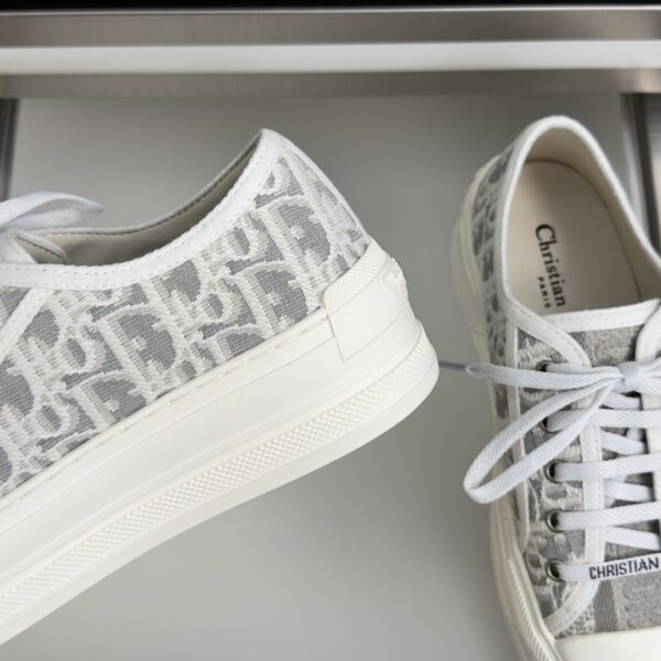 sy_no_EB099A60A9868E692C77390B46B00984_5 Dior Grey Oblique Jacquard Platform Low-Top Sneaker