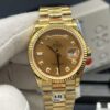sy_no_EB546D8047DDCF31ED926329F8C71EEF_1 ROLEX Rolex Dog Tooth Crown Datejust Sunday Ref. 116281 with Gold Dial and 18ct Gold Case