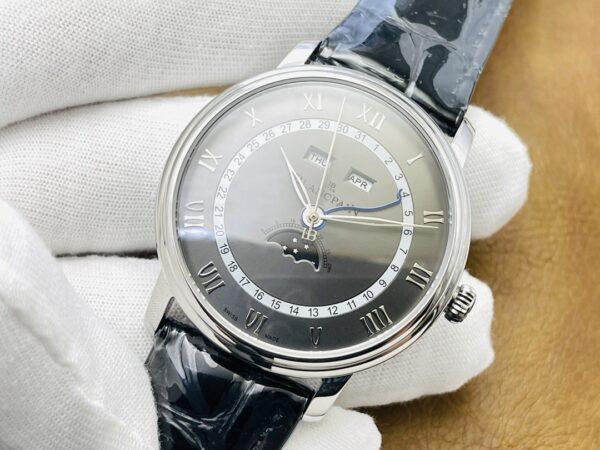 sy_no_EB6F86BCD9E4C2CB3466F551713FAC97_2 BLANCPEIN Classic Series Automatic Mechanical Movement Date Display Week Display Month Display Men's Watch Swiss Watch 40mm Silver Dial Steel Case