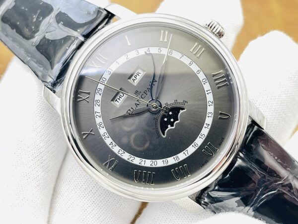 sy_no_EB6F86BCD9E4C2CB3466F551713FAC97_3 BLANCPEIN Classic Series Automatic Mechanical Movement Date Display Week Display Month Display Men's Watch Swiss Watch 40mm Silver Dial Steel Case