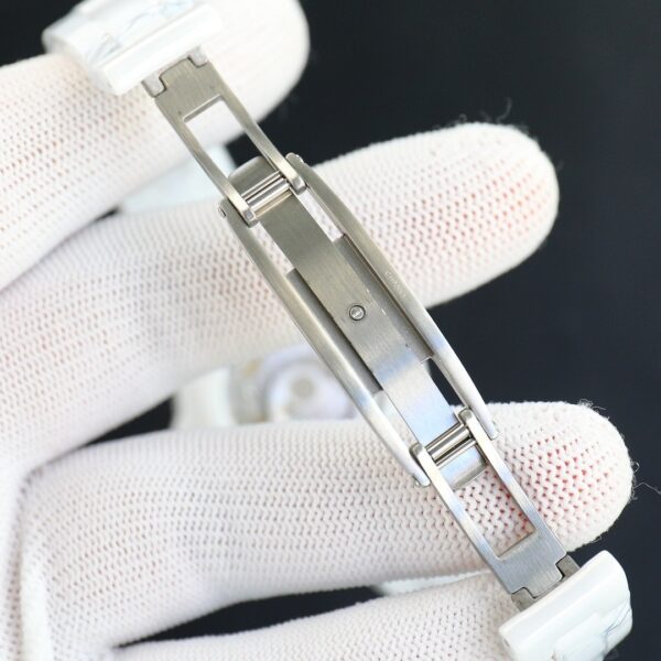 CHANEL J12 watch with automatic mechanical movement, ceramic strap, white dial
