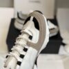 sy_no_EC081D71F35F0D9A4A96AA655C58141D_2 Chanel White and Khaki Mixed Material Low-Top Sneaker with Black Accents and CC Logo
