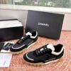 sy_no_ED6C82B08B698F15D76ADE6D4D19472C_1 Chanel Black & White Low-Top Sneaker with Suede & Mesh Detailing