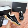 sy_no_ED6C82B08B698F15D76ADE6D4D19472C_3 Chanel Black & White Low-Top Sneaker with Suede & Mesh Detailing